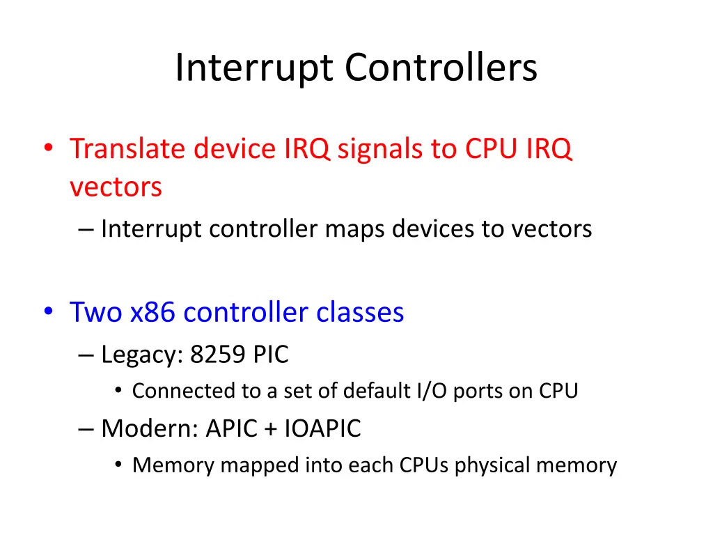 interrupt controllers