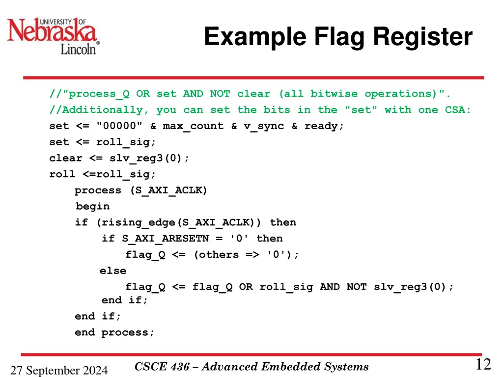 example flag register