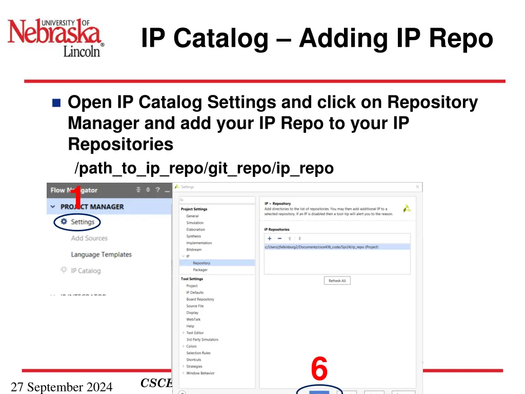 ip catalog adding ip repo