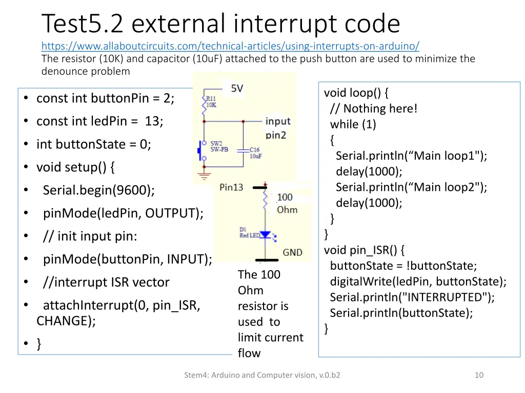 test5 2 external interrupt code https