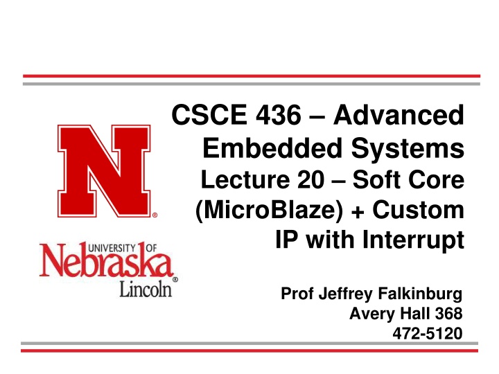 csce 436 advanced embedded systems lecture