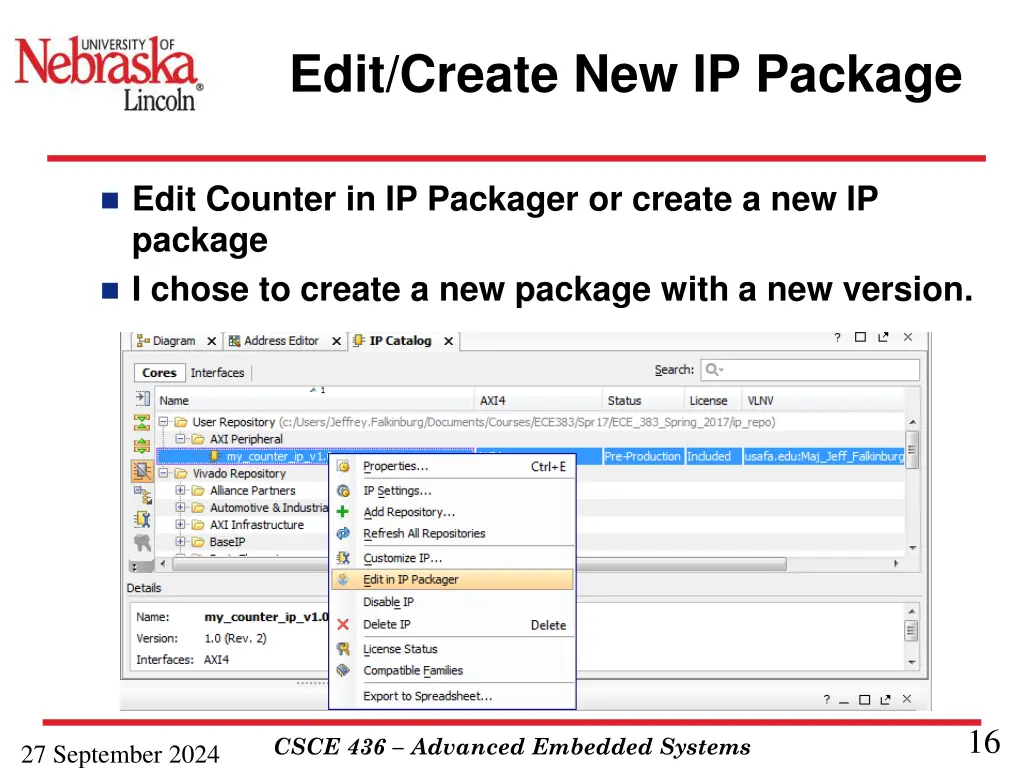 edit create new ip package