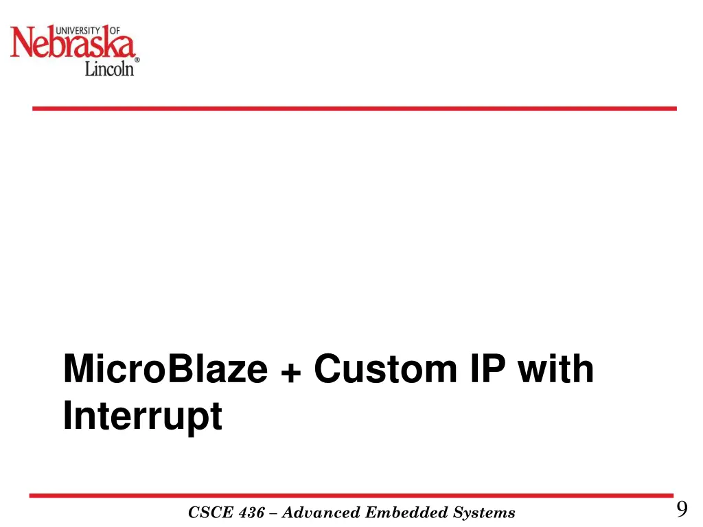 microblaze custom ip with interrupt