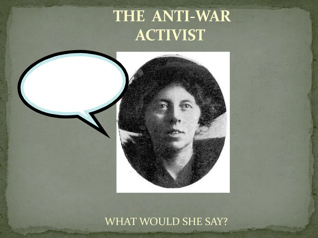 the anti war activist