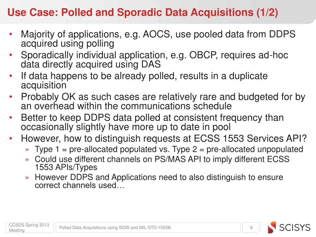 use case polled and sporadic data acquisitions 1 2