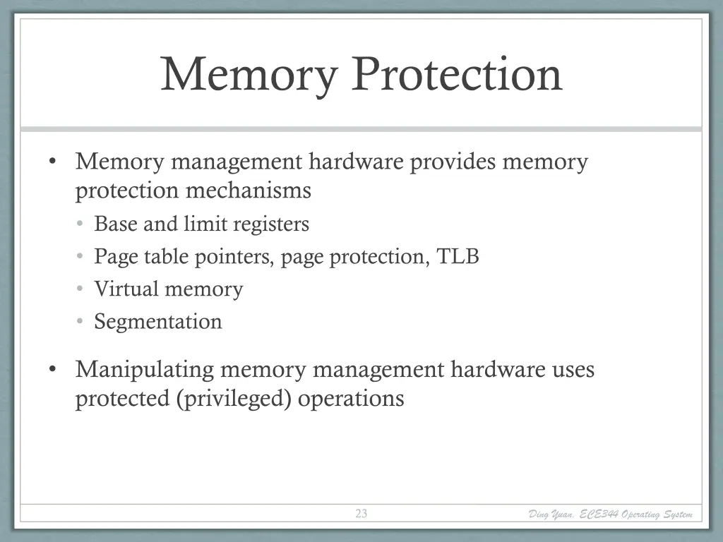 memory protection 1