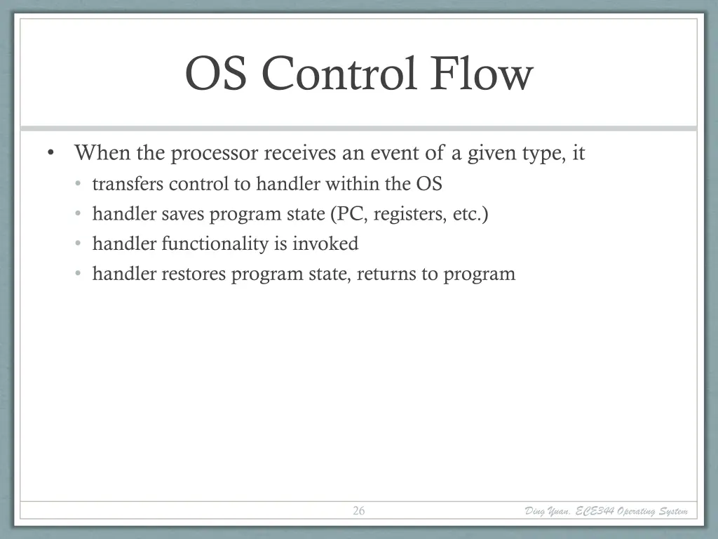 os control flow