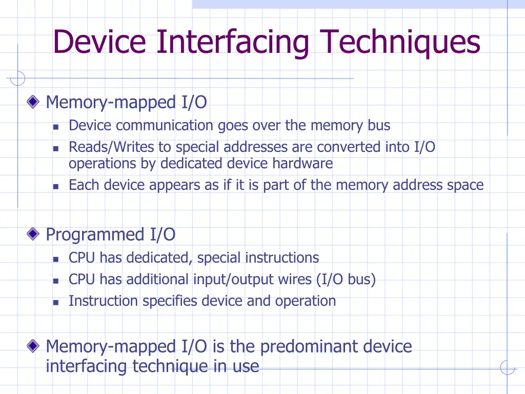 device interfacing techniques