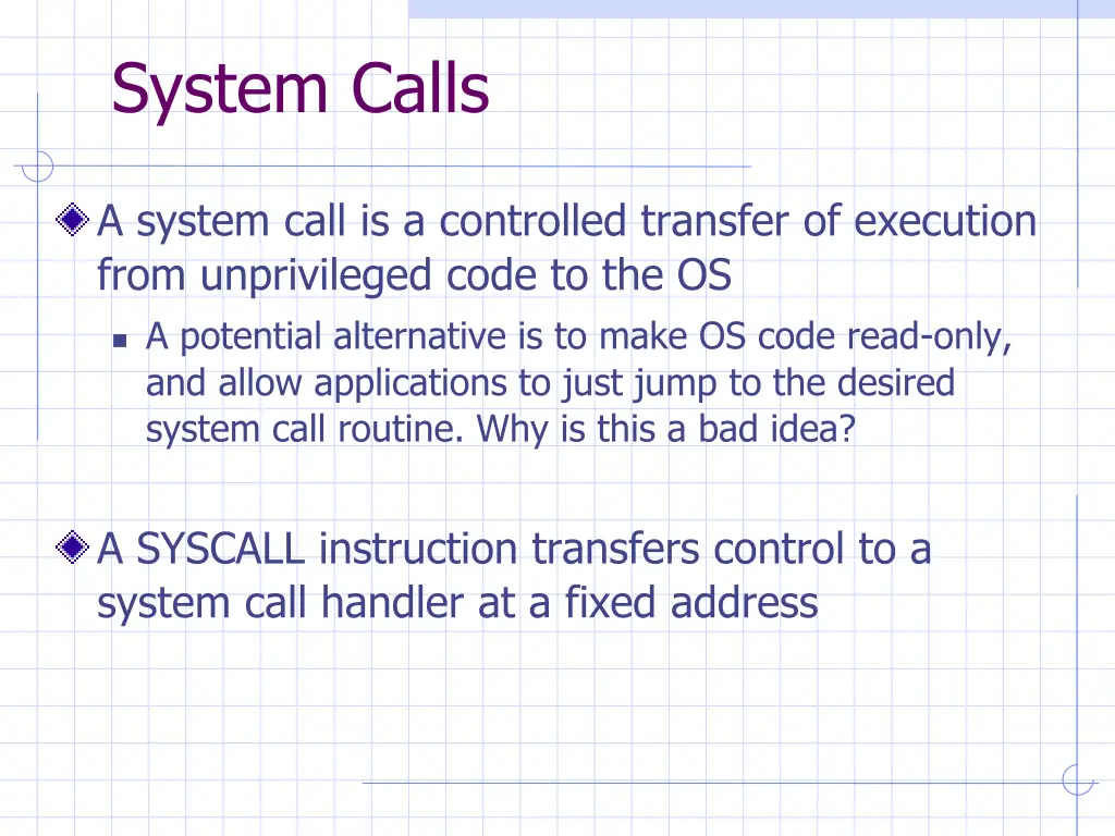 system calls