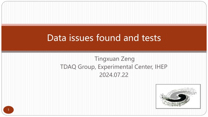 data issues found and tests