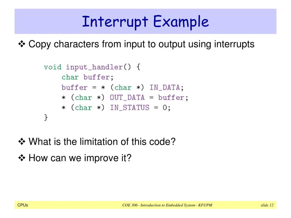 interrupt example