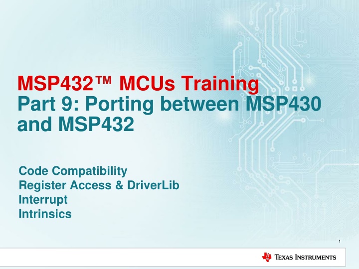 msp432 part 9 porting between msp430 and msp432