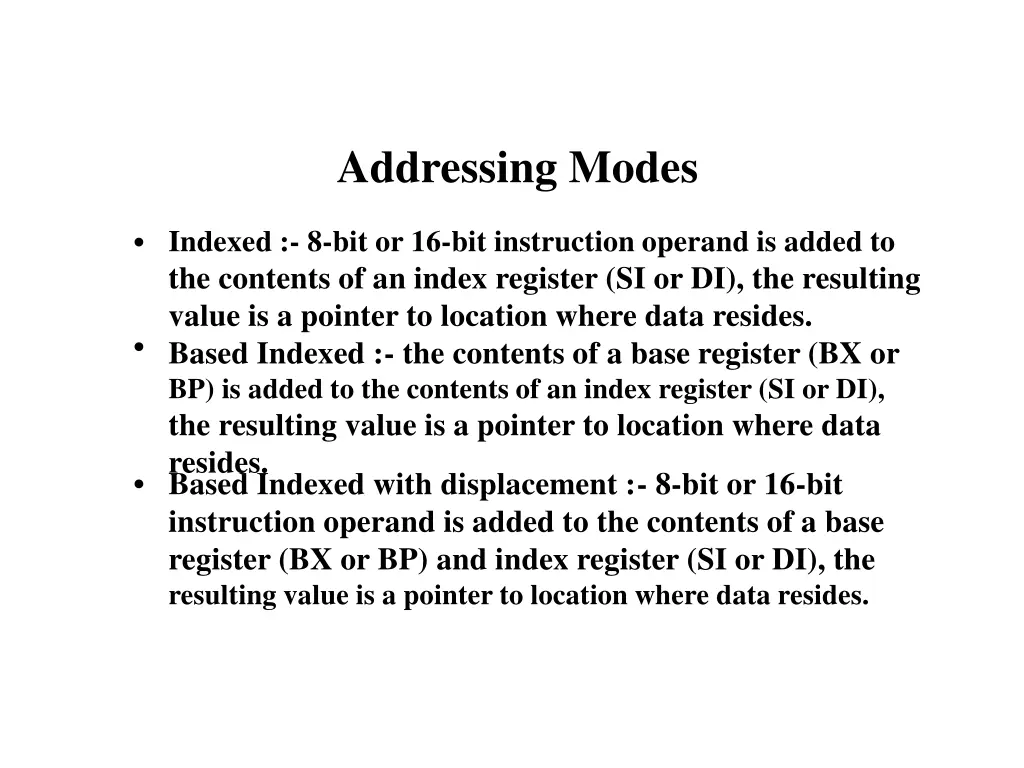 addressing modes