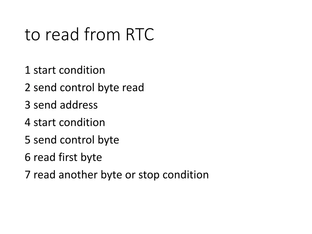 to read from rtc