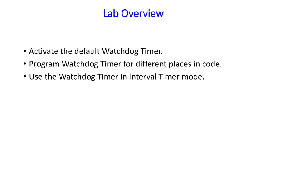 lab overview lab overview