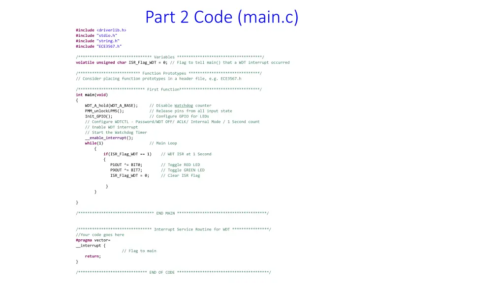 part 2 code main c