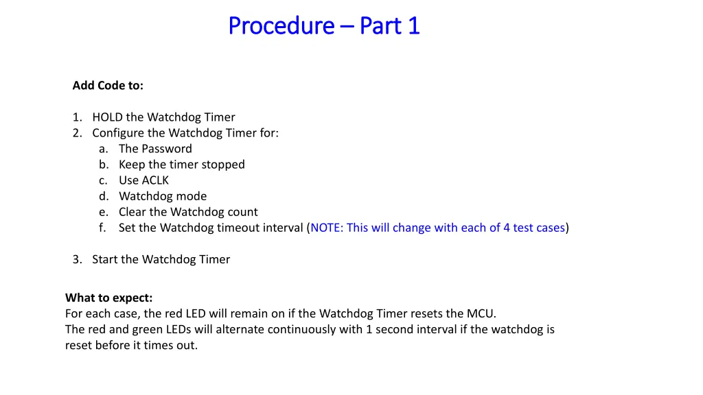 procedure procedure part 1