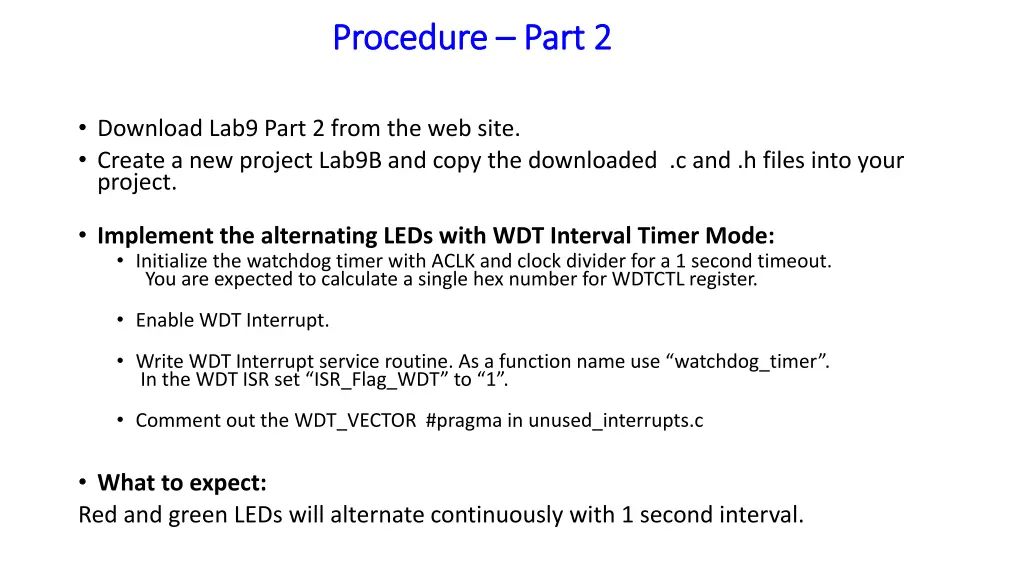 procedure procedure part 2