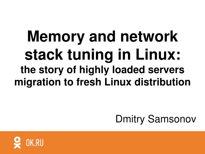 memory and network stack tuning in linux