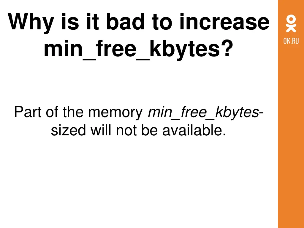 why is it bad to increase min free kbytes