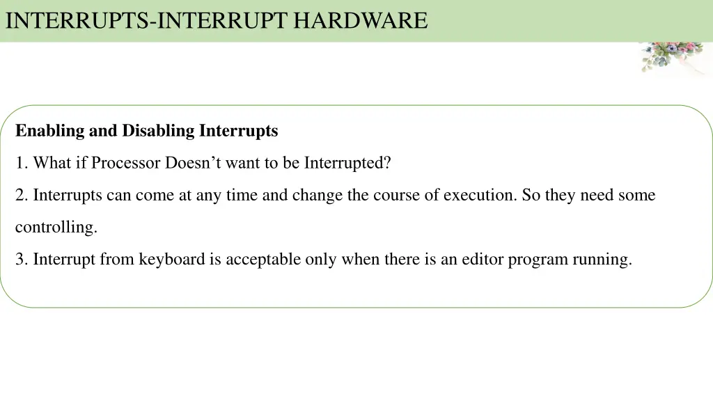 interrupts interrupt hardware 10