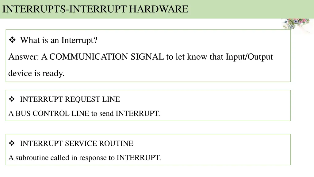 interrupts interrupt hardware 2