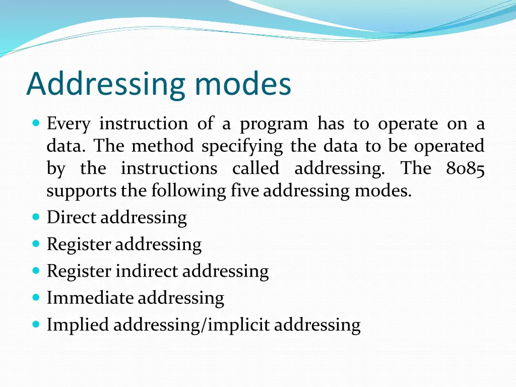 addressing modes