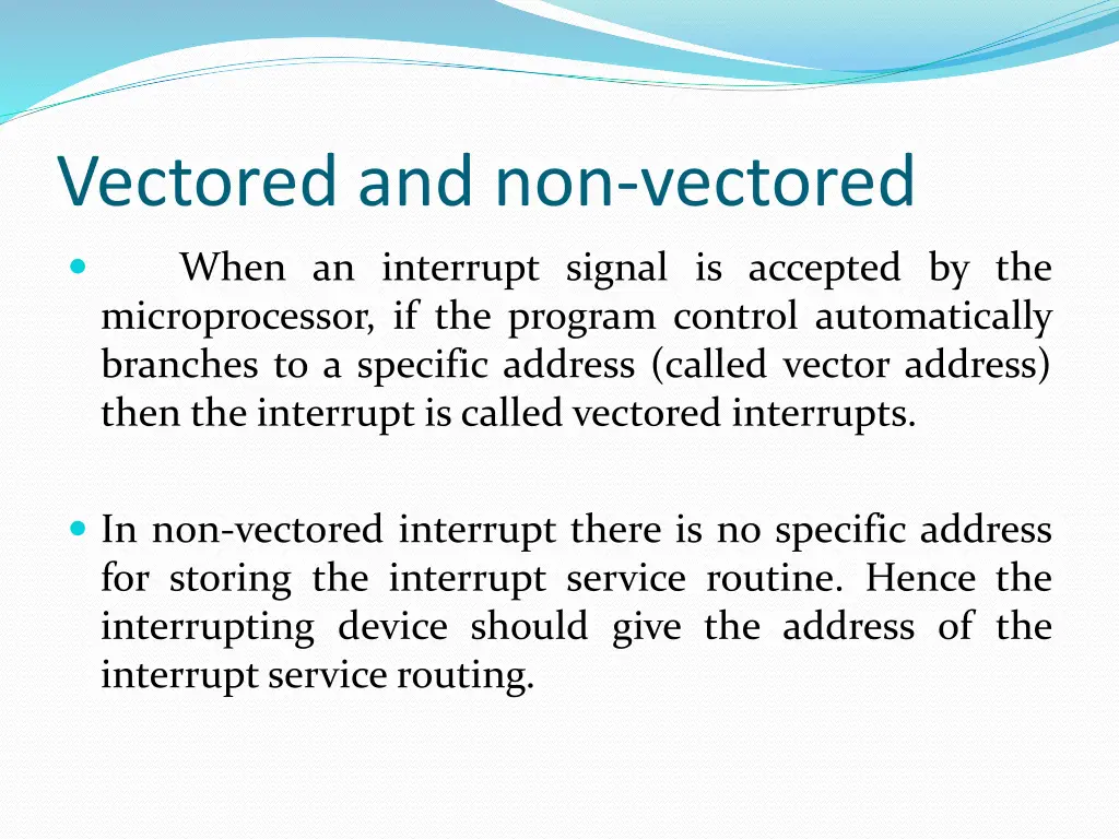 vectored and non vectored