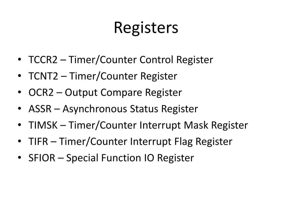 registers