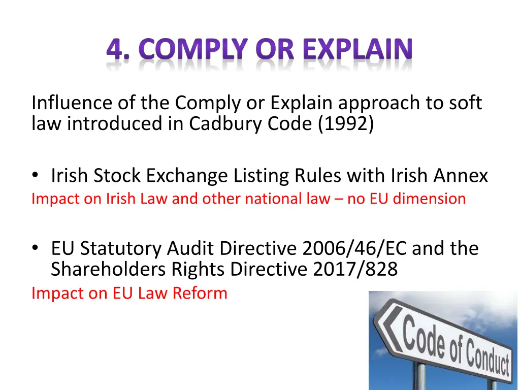 4 comply or explain