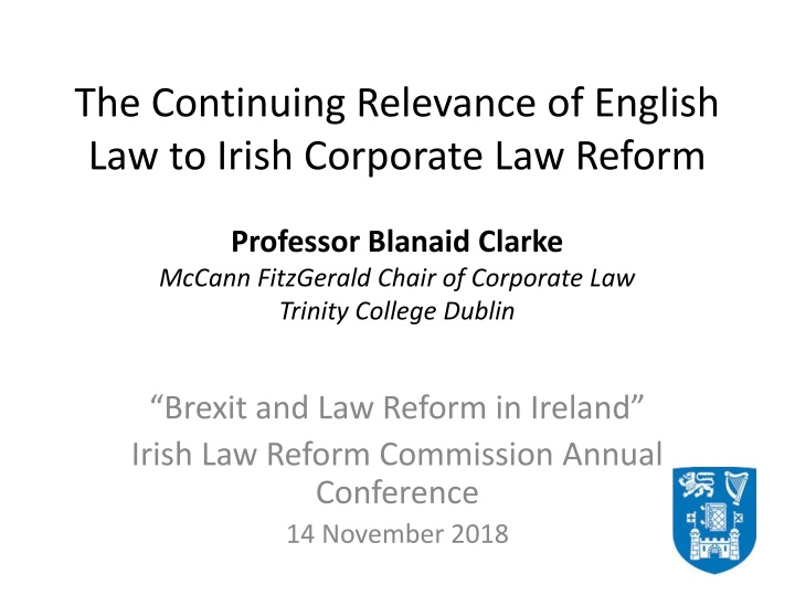 the continuing relevance of english law to irish