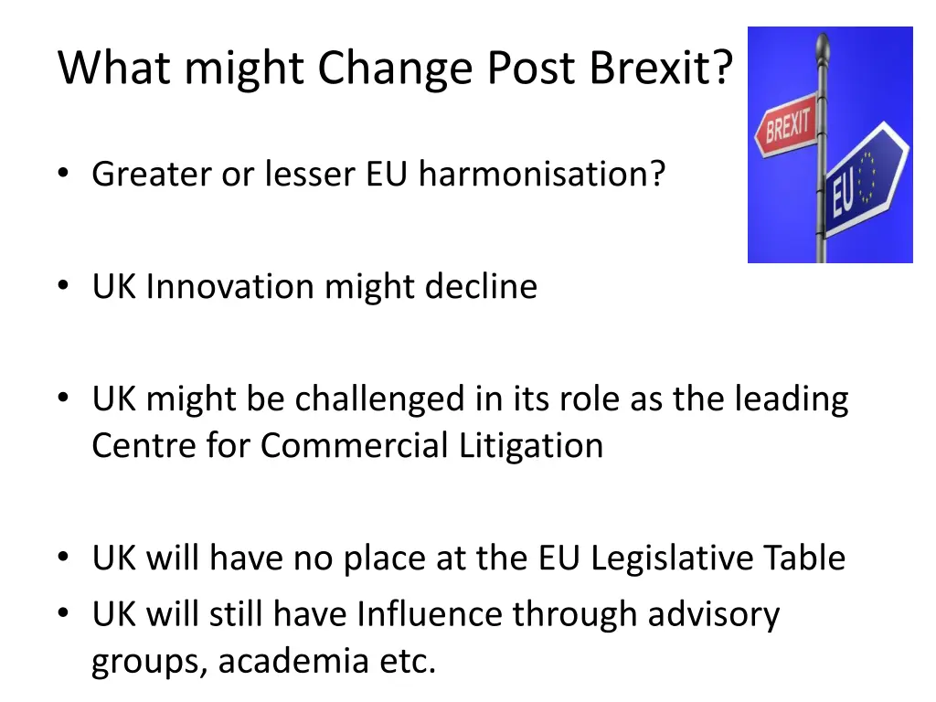 what might change post brexit