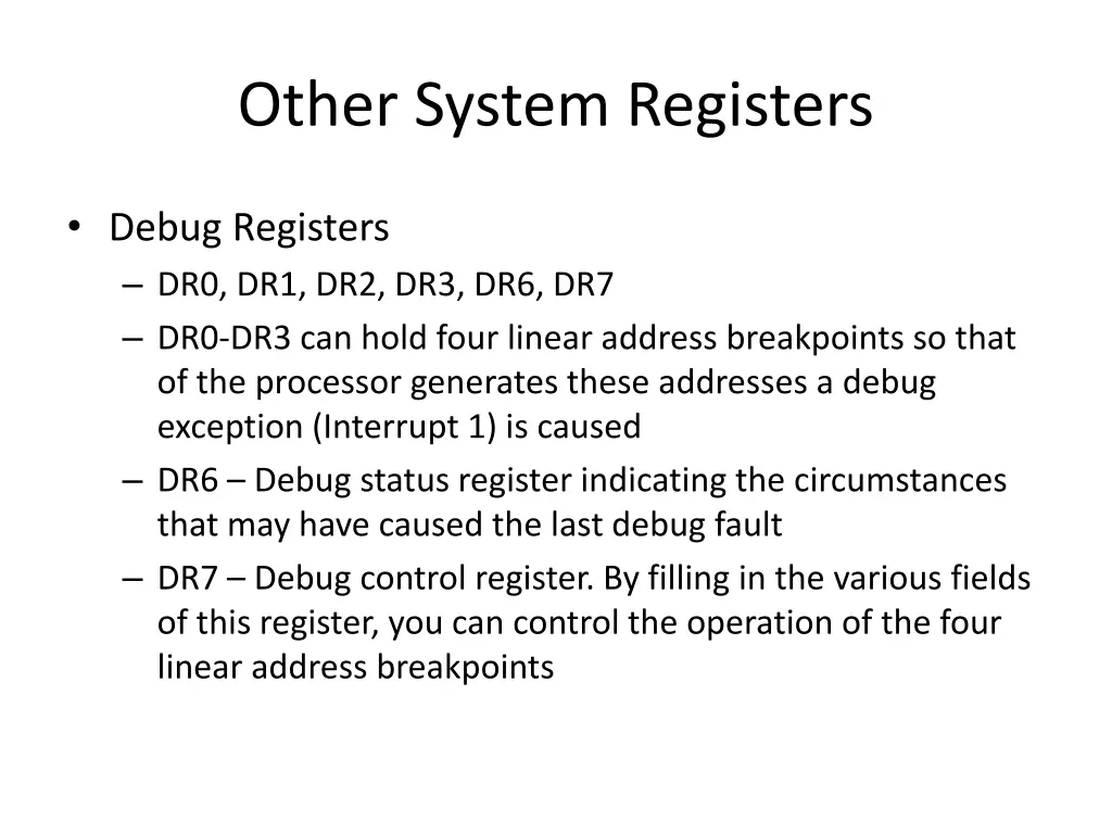 other system registers 2