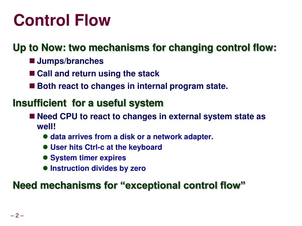 control flow