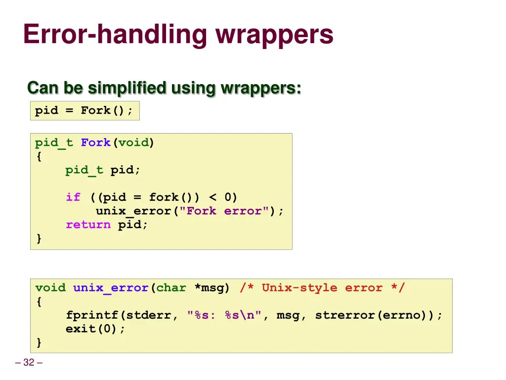 error handling wrappers