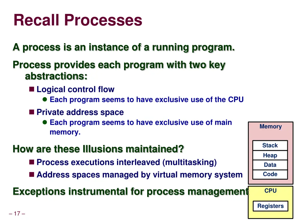 recall processes