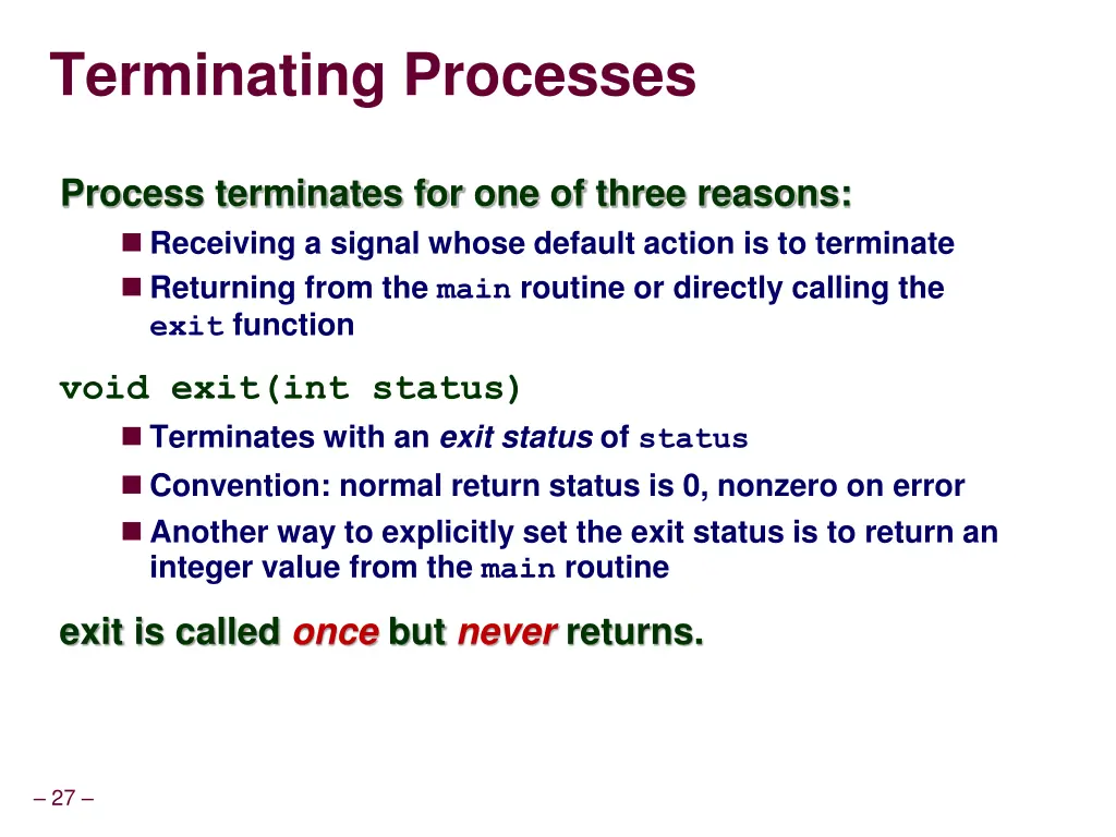 terminating processes