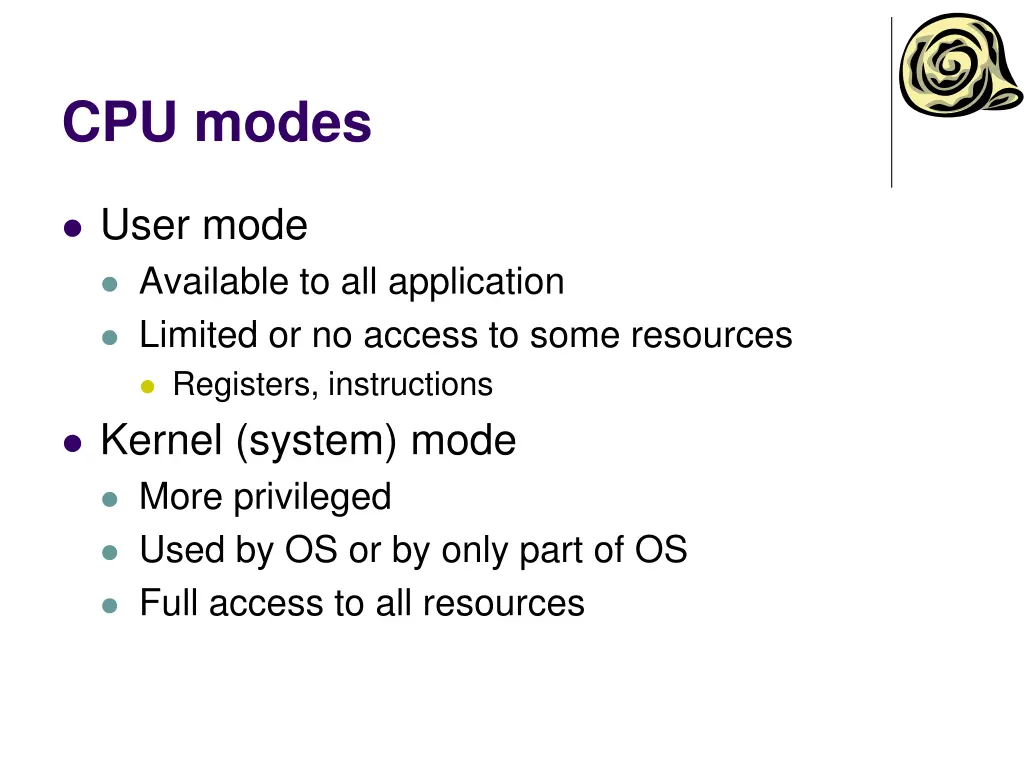 cpu modes