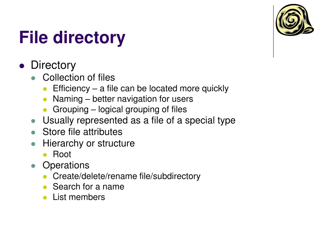 file directory