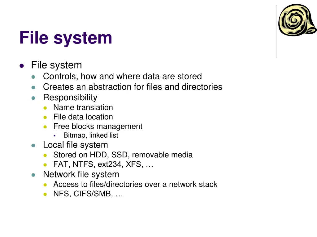 file system