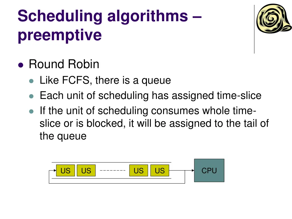 scheduling algorithms preemptive