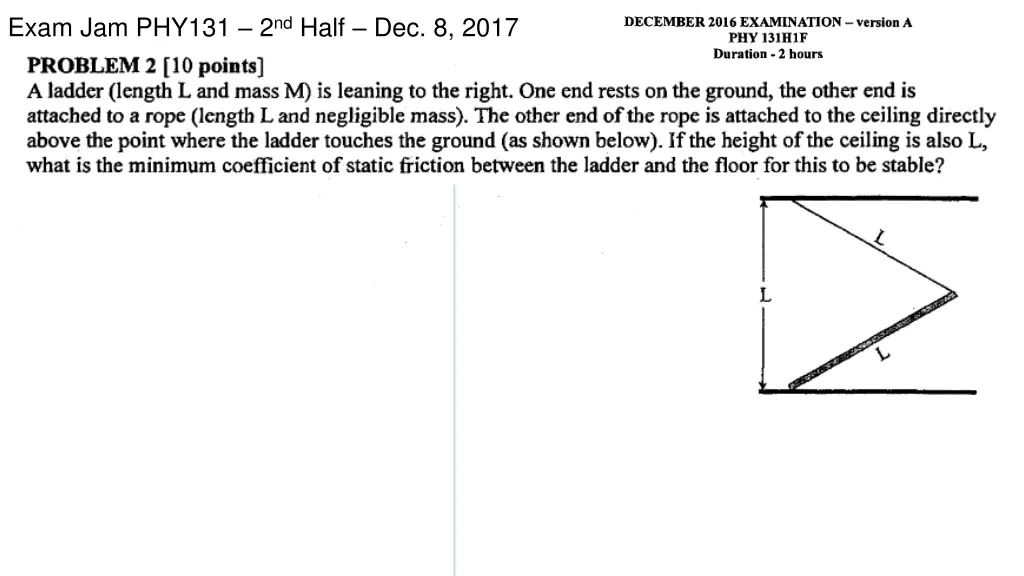 exam jam phy131 2 nd half dec 8 2017 10