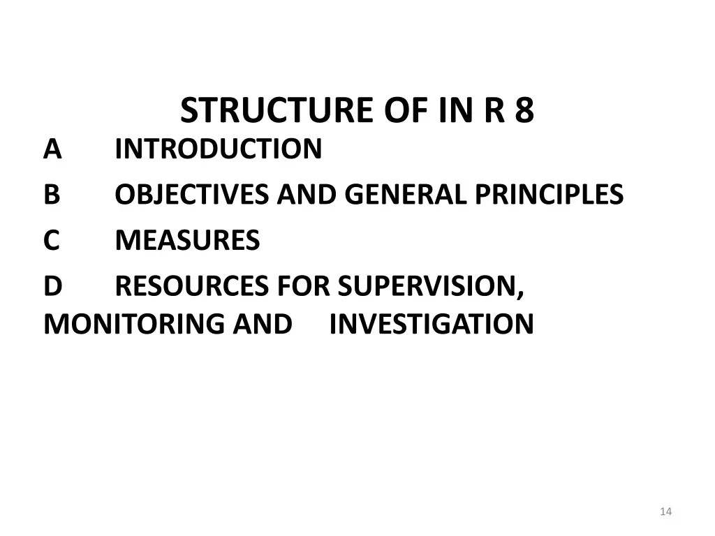 structure of in r 8 introduction objectives