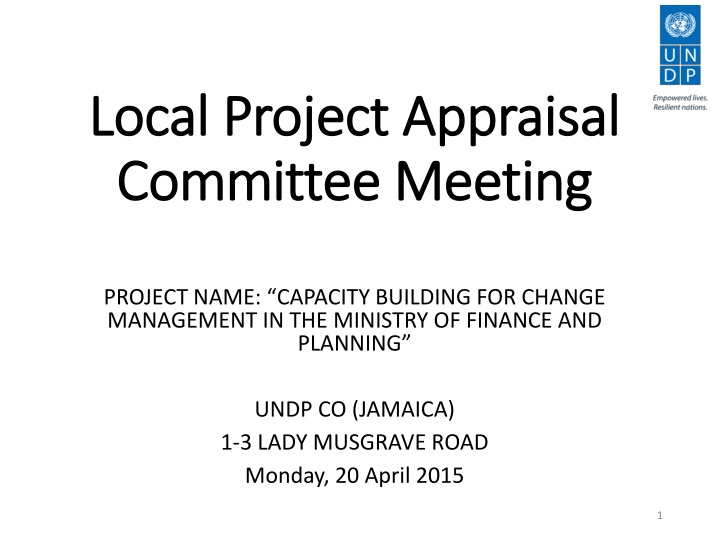 local project appraisal local project appraisal