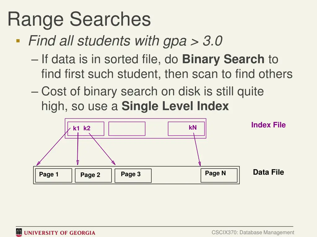 range searches find all students with