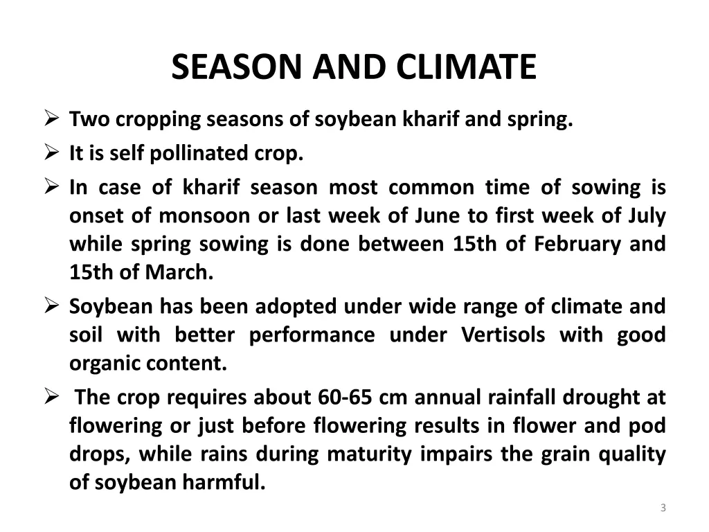 season and climate