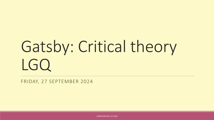 gatsby critical theory lgq