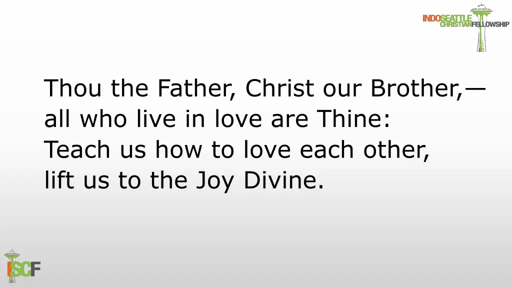 thou the father christ our brother all who live