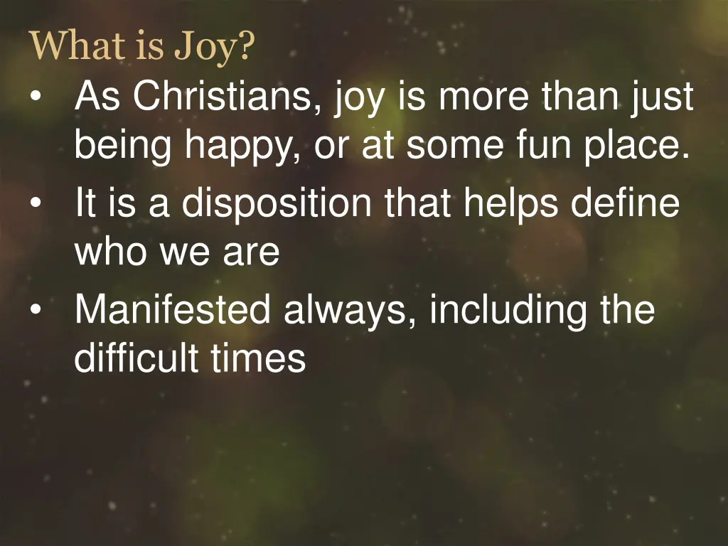 what is joy 1