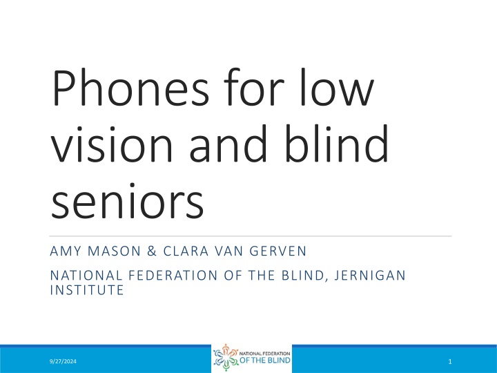 phones for low vision and blind seniors